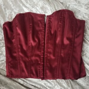 Deep red corset